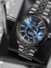 Rolex Oyster Perpetual Blue face Sky Dweller Index Dial 42mm Jubilee White Gold Fluted 326934 - Image 7
