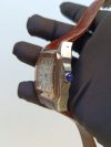 Cartier Santos Rose Gold 100 Large White Dial  Brown Leather Belt Men’s Watch W20107X7 - Image 5