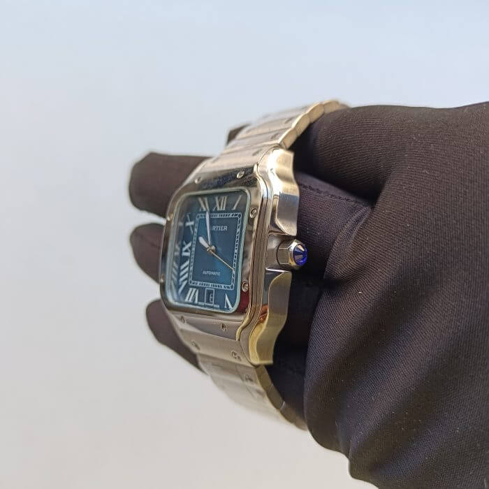 Cartier Santos Blue Dial  De Cartier Large 39.8 Mm Men’s Watch WSSA0030 - Image 3