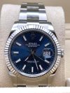 Rolex Datejust 41 White Gold Blue Dial Replica Watch - Image 3
