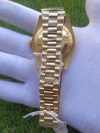 Rolex DayDate ii Stainless Steel Yellow Gold Champagne With Diamond Bezel And 41MM Roman Dial President Bracelet Watch - Image 5