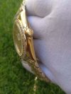 Rolex DayDate ii Stainless Steel Yellow Gold Champagne With Diamond Bezel And 41MM Roman Dial President Bracelet Watch - Image 7