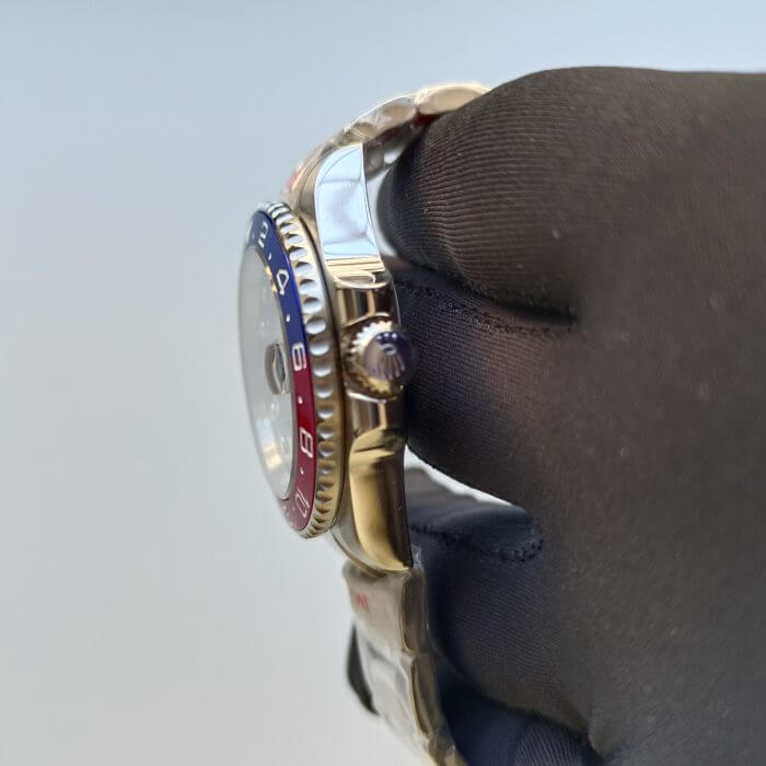 Rolex GMT Red Blue Ceramic Bezel White Gold 40mm Blue Luminous Dial Oyster Bracelet - Image 4
