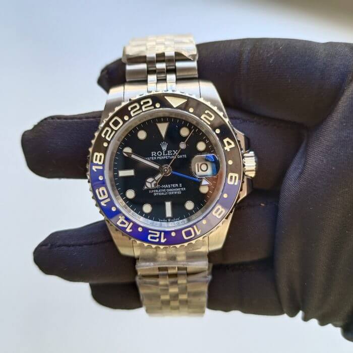 Rolex GMT Master II Batgirl Stainless Steel 40MM Black Dial & Blue/Black Ceramic Bezel Jubilee Bracelet 126710BLNR - Image 2