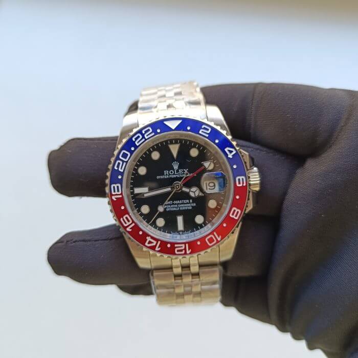 Rolex GMT-Master II “Pepsi” Steel Black Dial & Red/Blue Ceramic Bezel Jubilee Bracelet 126710BLRO High Quality - Image 2