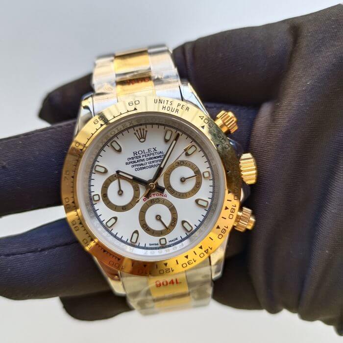 Rolex Daytona Gold White Dial 116503 Cosmograph Stainless Steel Men's Watch - Image 2