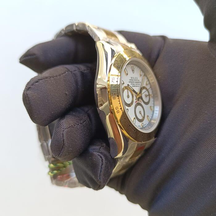 Rolex Daytona Gold White Dial 116503 Cosmograph Stainless Steel Men's Watch - Image 6