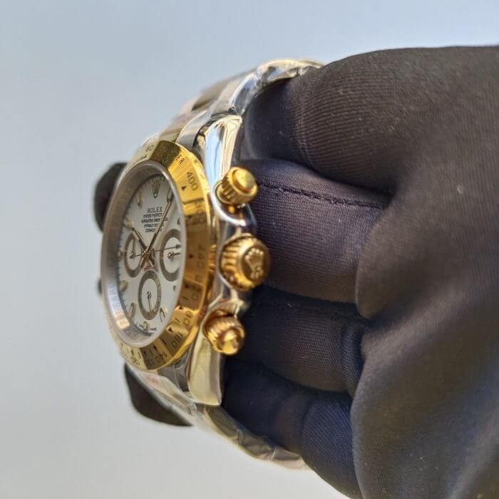 Rolex Daytona Gold White Dial 116503 Cosmograph Stainless Steel Men's Watch - Image 7