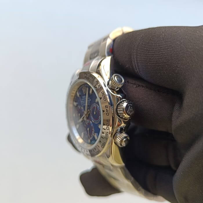 Rolex Daytona White Gold Blue Dial Cosmograph 40 Oyster Men’s Watch 116509 - Image 4