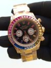 Rolex Daytona Baguette Diamond Bezel Rainbow Colored Cosmograph Rose Gold Oyster Men’s Watch 116505 - Image 2