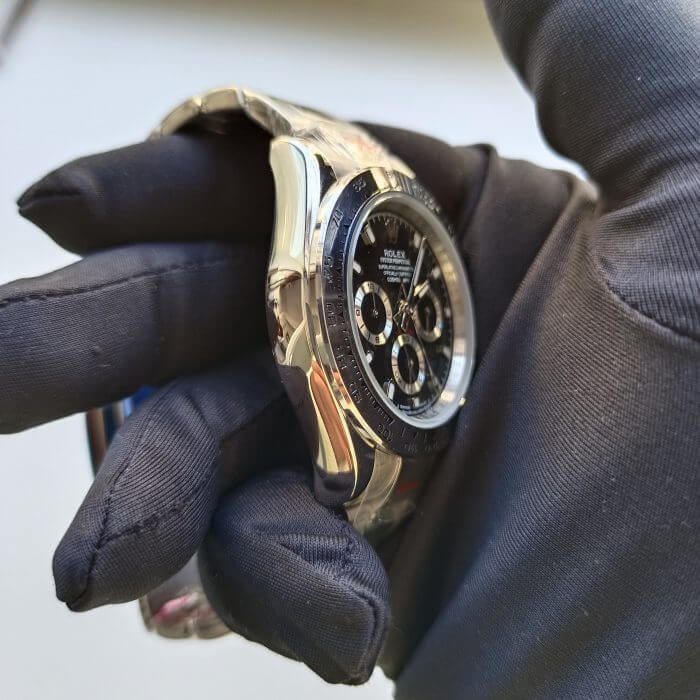 ROLEX Cosmograph Daytona Black Dial 40 Stainless Steel Oyster Watch 116520 - Image 3