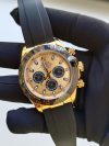 Rolex Daytona Yellow Gold Champagne Dial Black Index Ceramic Bezel Oysterflex Rubber Bracelet 116518LN - Image 2