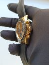 Rolex Daytona Yellow Gold Champagne Dial Black Index Ceramic Bezel Oysterflex Rubber Bracelet 116518LN - Image 9