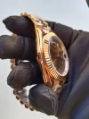 Rolex Day-Date Rose Gold Chocolate Dial 41MM President Fluted Bezel Watch 228235 - Image 2