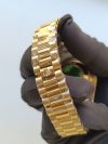 Rolex DayDate Gold Green Roman Dial 41MM President Fluted Bezel Men's Watch - Image 5