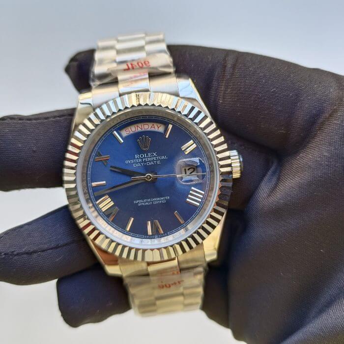 Rolex DayDate White Gold Blue Dial 228239 Blurp 41MM Luxury Watch - Image 2