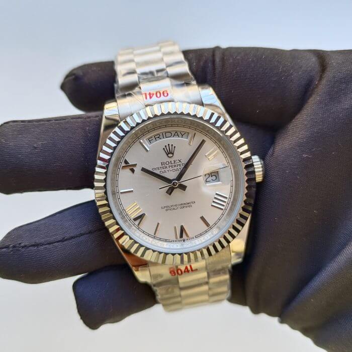 Rolex Day-Date President White gold Roman Dial 41mm Watch 218239