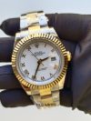 Rolex Datejust White Roman Dial Two Tone Yellow Gold Replica - Image 2