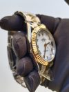Rolex Datejust White Roman Dial Two Tone Yellow Gold Replica - Image 4