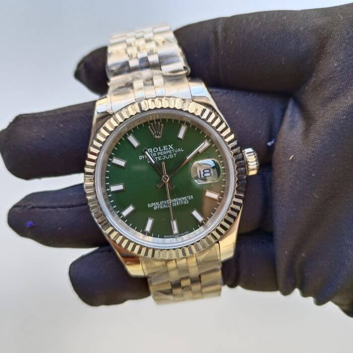 Rolex Datejust 41MM Green Dial Jubilee Replica Watch - Image 2