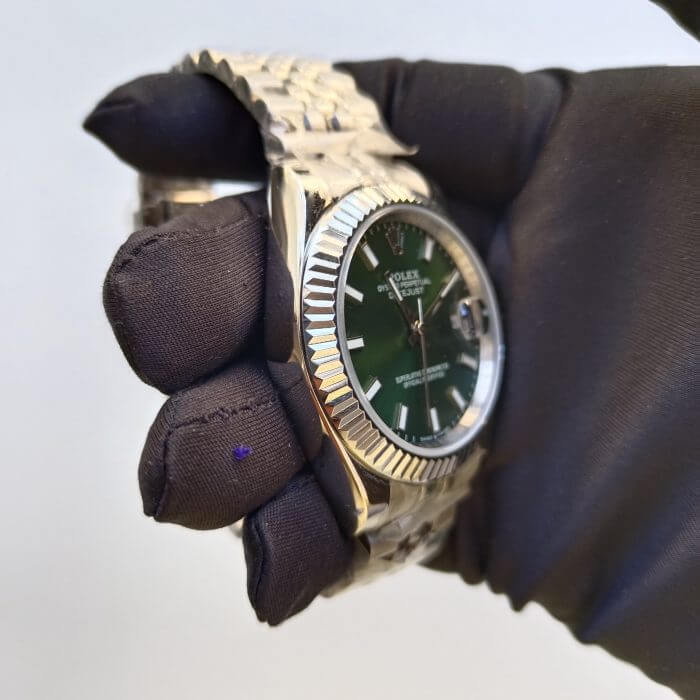 Rolex Datejust 41MM Green Dial Jubilee Replica Watch - Image 3