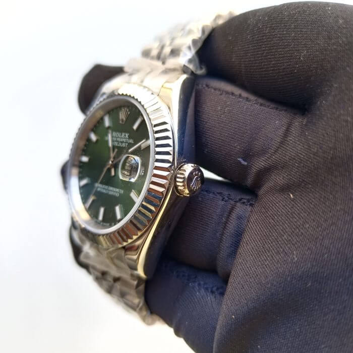 Rolex Datejust 41MM Green Dial Jubilee Replica Watch - Image 4