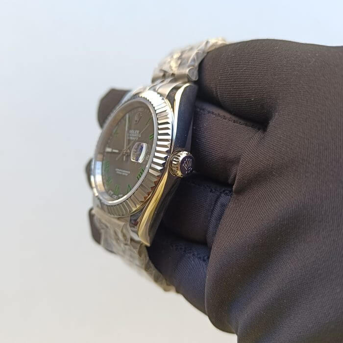 Rolex Wimbledon Datejust 41 Stainless Steel	Replica Watch - Image 4