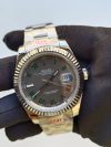 Rolex Datejust 41 Replica Watch with Grey Dial Green Number - Image 2