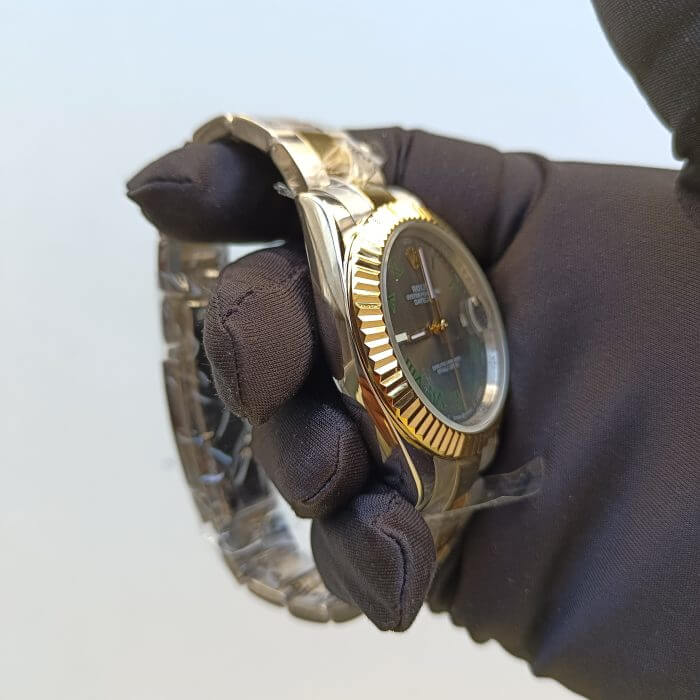 Rolex Wimbledon 41mm Two-Tone Yellow Gold and Steel Replica Watch - Image 3