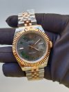 Rolex Datejust Slate Green Roman Number Yellow Gold Jubilee Replica Watch - Image 2