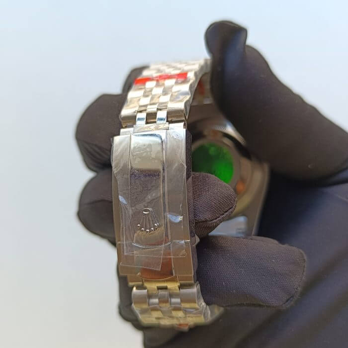 Rolex Datejust 41 Steel White Gold Blue Dial Replica Watch - Image 5