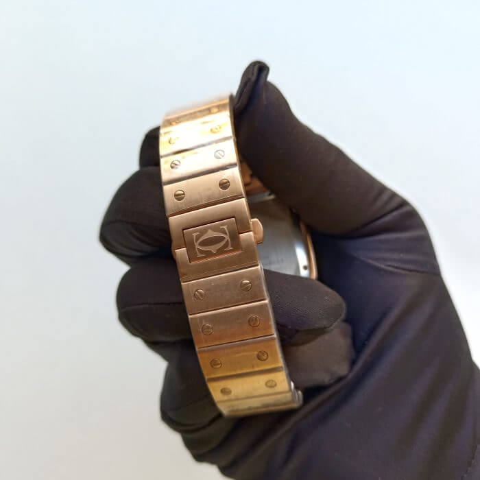 Cartier Santos Rose Gold Large Silver Opaline Dial Bracelet WGSA0007WGSA - Image 4