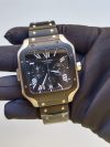Cartier Santos 100 XL Chronograph Black Dial Steel Bracelet WSSA0017 Men’s Watch - Image 6