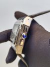 Cartier Santos 100XL Chronograph Large White Dial Leather Belt Men’s Watch - Image 4