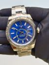 Rolex Sky Dweller Blue Index Dial 42MM Fluted White Gold Bezel Oyster Bracelet 326934 - Image 2