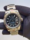 Rolex Sky Dweller Stainless Steel 42MM Black Index Dial Fluted White Gold Bezel Oyster Bracelet 326934 - Image 2