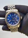 Rolex Oyster Perpetual Blue face Sky Dweller Index Dial 42mm Jubilee White Gold Fluted 326934 - Image 2