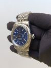 Rolex Oyster Perpetual Blue face Sky Dweller Index Dial 42mm Jubilee White Gold Fluted 326934 - Image 10