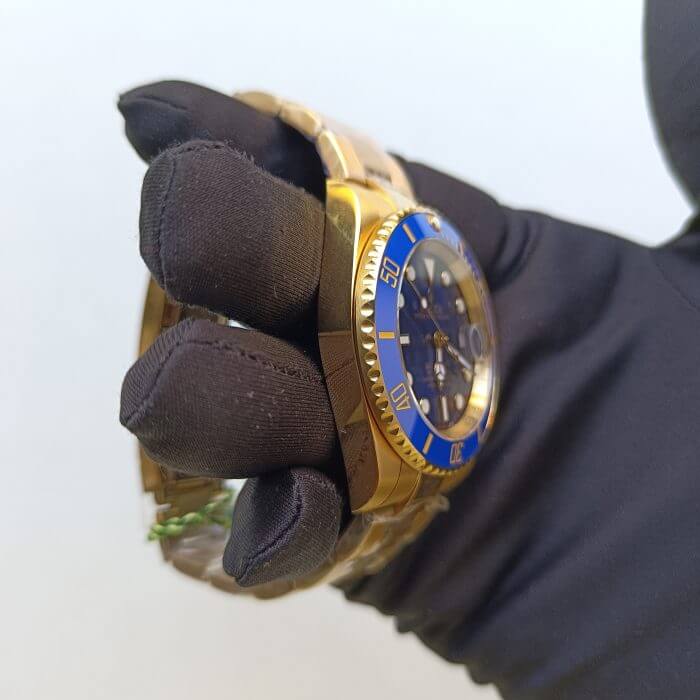 Rolex Submariner Gold Blue Date 40mm Dial & Ceramic Bezel Oyster Bracelet 116618LB - Image 6