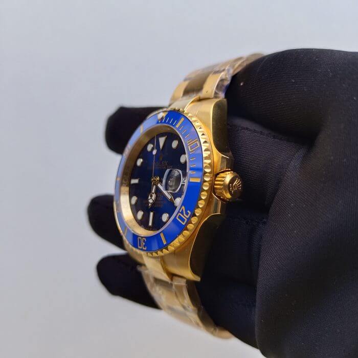 Rolex Submariner Gold Blue Date 40mm Dial & Ceramic Bezel Oyster Bracelet 116618LB - Image 7