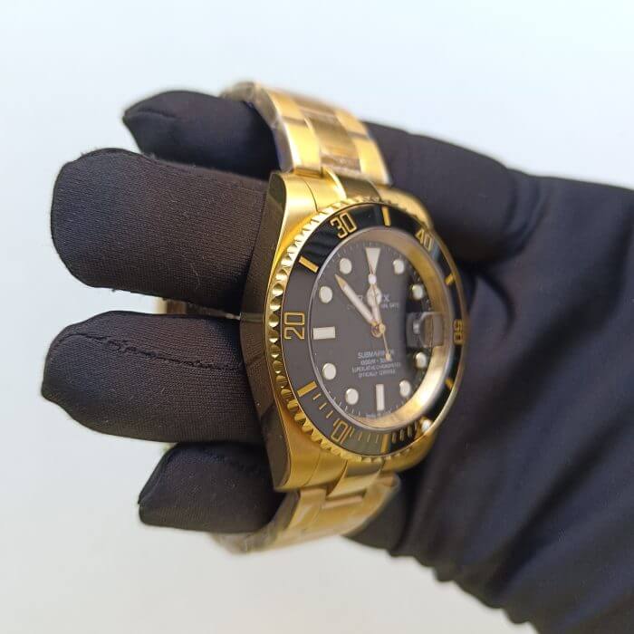 Rolex Submariner Black and Gold Dial 40MM & Ceramic Bezel Oyster Bracelet 116618LN - Image 6
