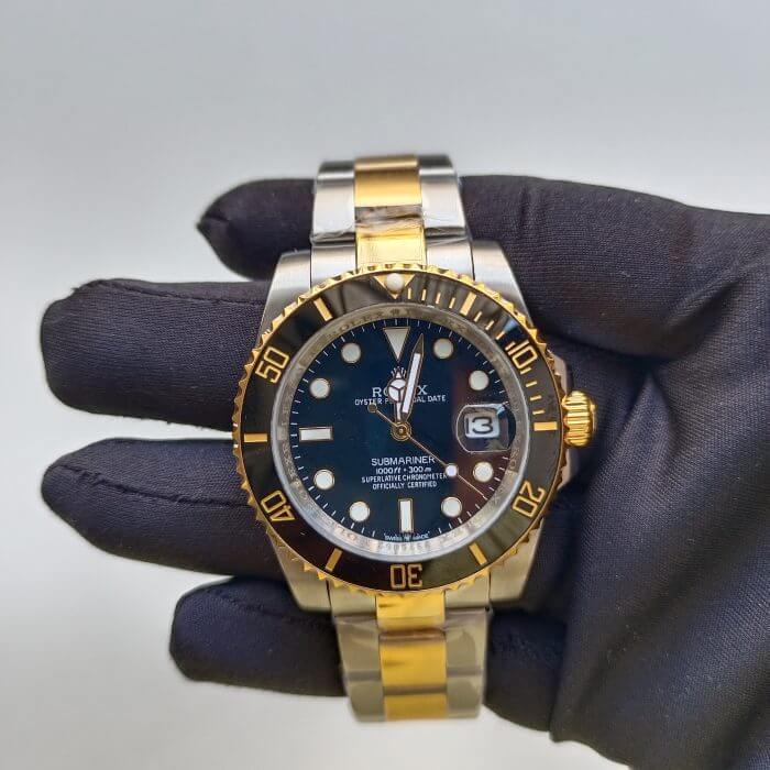 Rolex Submariner Two Tone Black Dial 41MM Stainless Steel And Yellow Gold Bracelet Automatic Men's Watch - Image 2