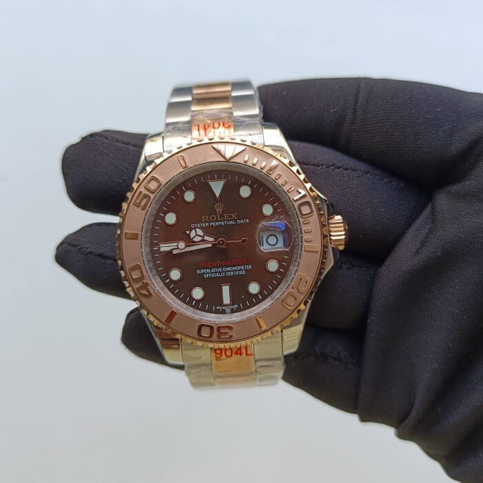 Rolex Yacht Master Rose Gold/Stainless Steel 40 Brown Dial Oyster Bracelet 116621 - Image 2