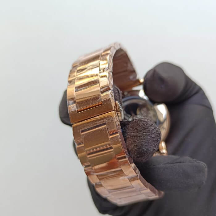 Patek Philippe Skeleton Transparent Automatic Chronograph Men's Watch White Dial, Rose gold Strap - Image 5