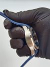 Patek Philippe Aquanaut Blue Strap Silver Case Men’s Wrist Watch - Image 4