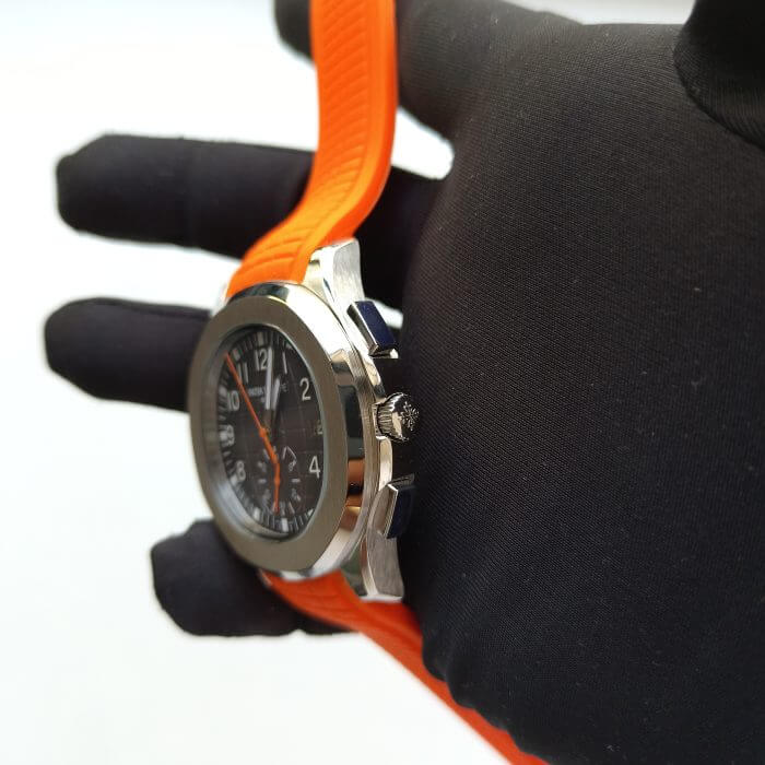 Patek Philippe Orange watch | Aquanaut Chronograph 5968A-001 Steel - Image 6