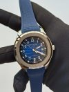 PATEK PHILIPPE AQUANAUT BLUE DIAL & STRAP WHITE GOLD WATCH - Image 2