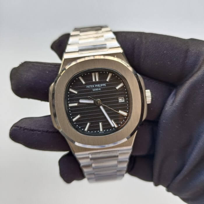 Patek Philippe Watch Black face dial | Nautilus | Steel bracelet - Image 2