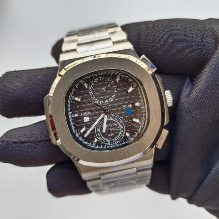 Patek Philippe Travel Time Nautilus Dark Grey Dial Men's Wrist Watch 5990/1A-001 40.5mm