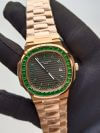 Patek Philippe Green Emerald Watch 40.5MM Rose gold Diamond - Image 2